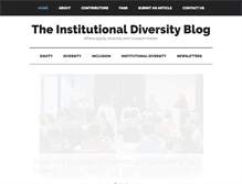 Tablet Screenshot of institutionaldiversityblog.com